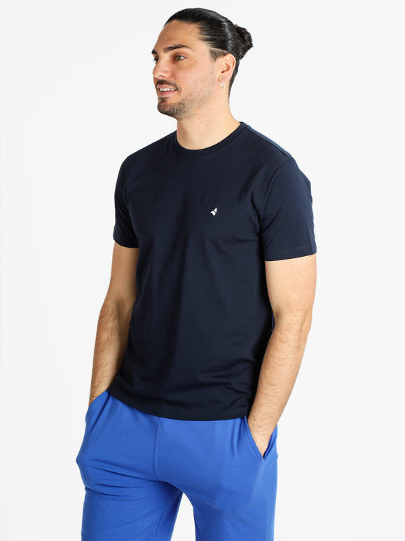 Navigare T-shirt uomo manica corta in cotone T-Shirt Manica Corta uomo Blu taglia XXL