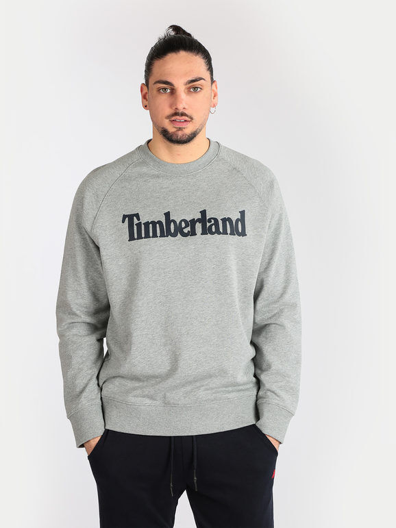 Timberland TB0A2FED Felpa uomo in cotone con scritta Felpe Leggere uomo Grigio taglia XL