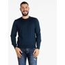 mv Pullover da uomo misto lana girocollo Pullover uomo Blu taglia XL