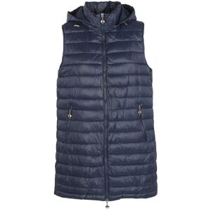 Solada Gilet donna imbottito con cappuccio e zip tagie forti Smanicato donna Blu taglia 50