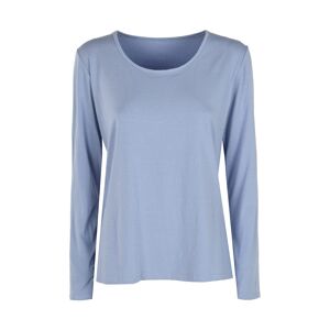 Solada Maglietta girocollo da donna tinta unita T-Shirt Manica Lunga donna Blu taglia Unica