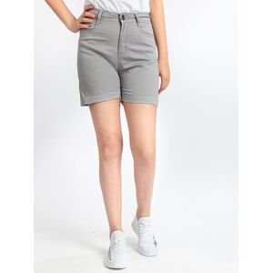 Max & Liu Pantaloncini corti in cotone con risvolti Shorts donna Grigio taglia 42