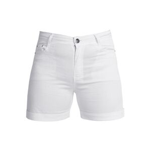 Max & Liu Pantaloncini corti in cotone con risvolti Shorts donna Bianco taglia 42