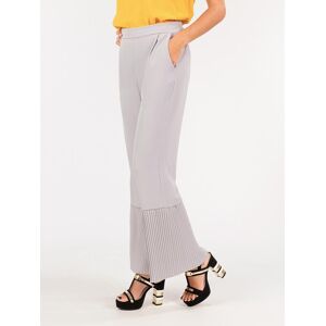 Timiami Collection Pantaloni gamba larga a vita alta Pantaloni Casual donna Grigio taglia Unica