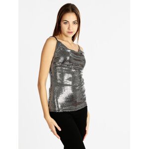 Solada Top donna con lurex Tops donna Argento taglia Unica