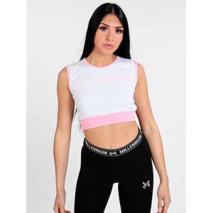 Millennium Top sportivo donna con stampa scritta Tops donna Bianco taglia L