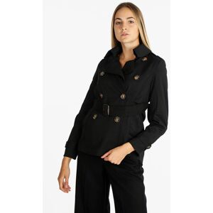 Solada Trench corto donna con cintura Trench donna Nero taglia M