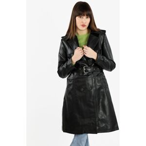 Solada Trench donna doppiopetto in ecopelle Trench donna Nero taglia XL