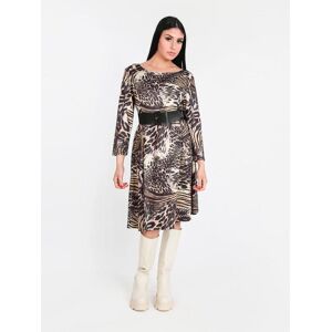 Solada Vestito donna fantasia animalier Abiti donna Giallo taglia L/XL