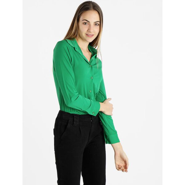 sweet camicia da donna elasticizzata a maniche lunghe camicie classiche donna verde taglia xl