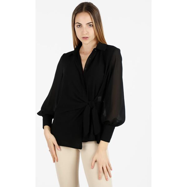 hdl milano camicia donna elegante a maniche lunghe camicie donna nero taglia unica