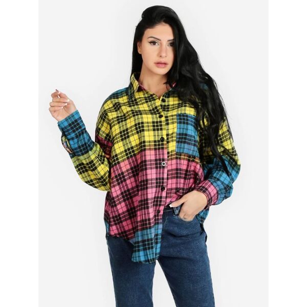 mochy camicia donna oversize in flanella di cotone camicie classiche donna multicolore taglia unica