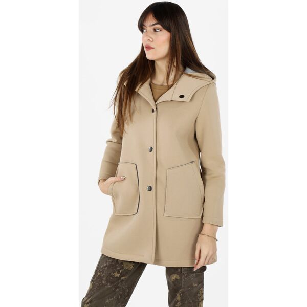 only cappotto donna in panno con cappuccio cappotto classico donna beige taglia m