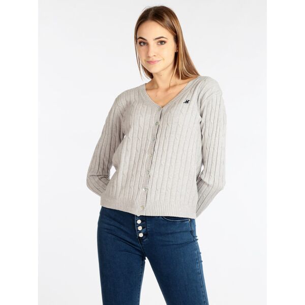 u.s. grand polo cardigan donna in maglia lavorata cardigan donna grigio taglia xl