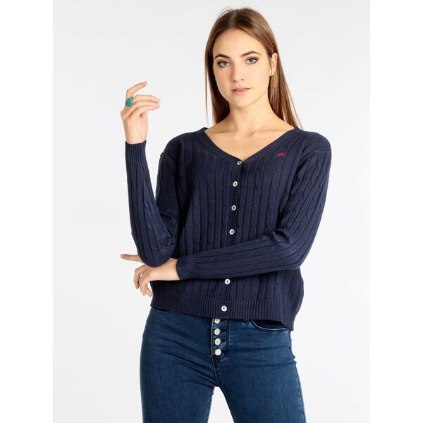 u.s. grand polo cardigan donna in maglia lavorata cardigan donna blu taglia xl