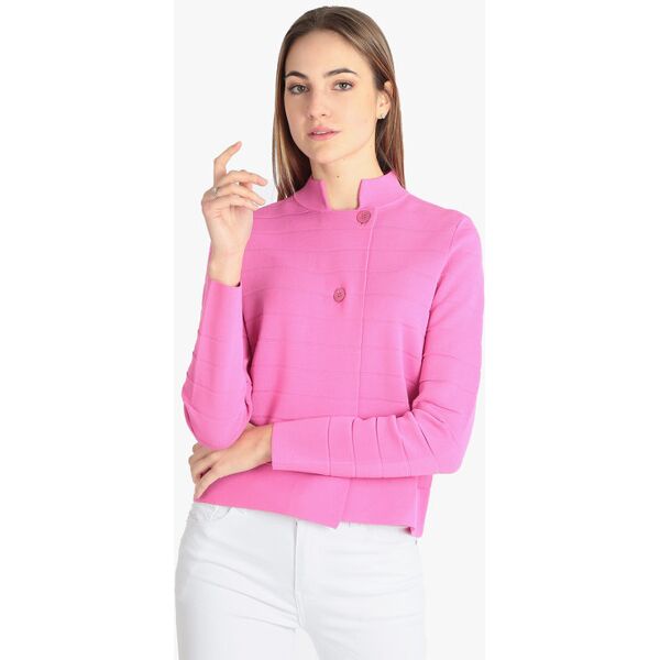 louise orop cardigan in maglia lavorata con bottoni cardigan donna fucsia taglia s/m