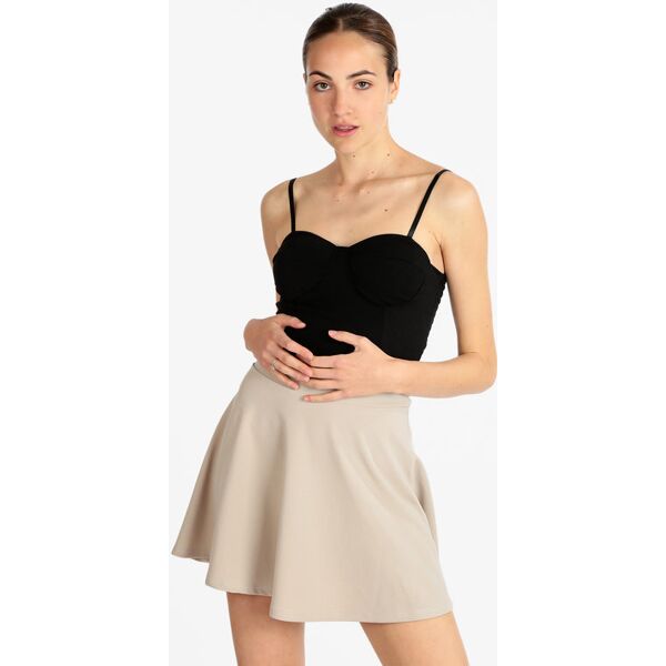 fashion station crop top donna monocolore tops donna nero taglia unica