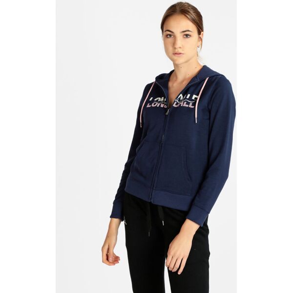 lonsdale felpa donna con cappuccio e zip felpe leggere donna blu taglia l