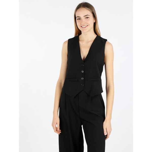 solada gilet classico da donna smanicato donna nero taglia unica