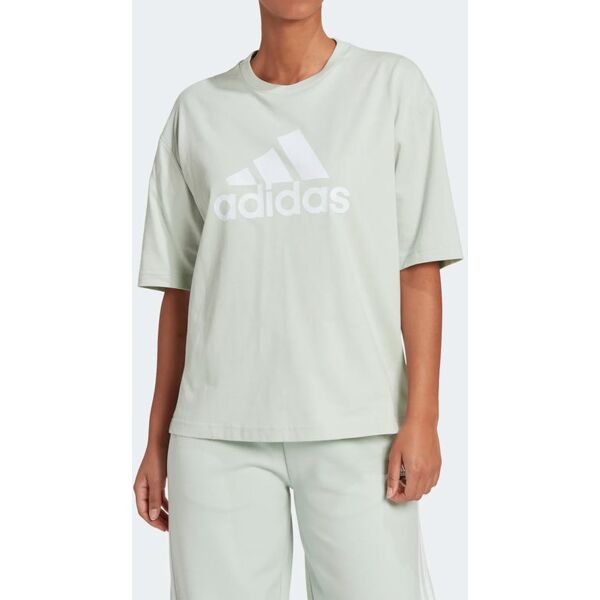 adidas hk0508 t-shirt donna modello oversize t-shirt manica corta donna verde taglia m