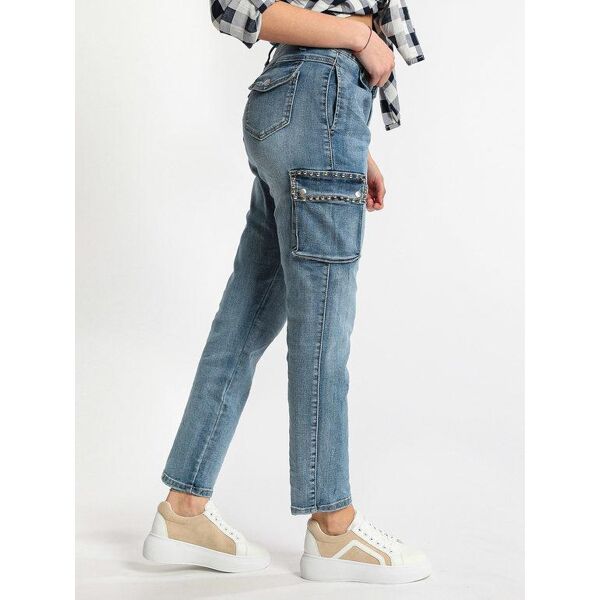 solada jeans con tasche laterali e borchie jeans regular fit donna jeans taglia s