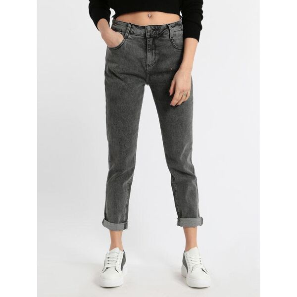 ghiaccio&limone ; jeans mum effetto push up jeans boyfriend donna grigio taglia m