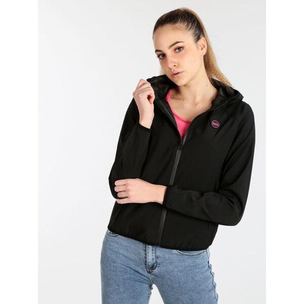 lonsdale lodpe 215990 giubbino donna con zip e cappuccio giacche leggere donna nero taglia l