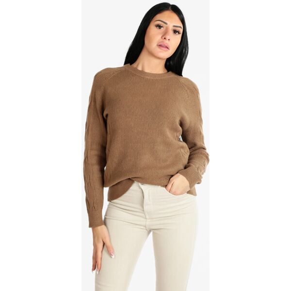 lois & pepe maglione donna in misto lana pullover donna marrone taglia m/l