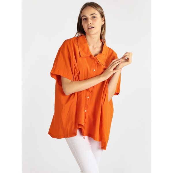 gioya maxi camicia donna con manica a pipistrello bluse donna arancione taglia unica