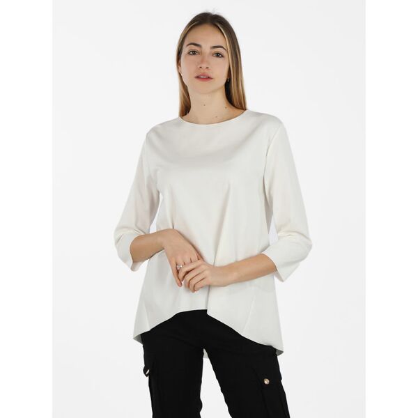 wendy trendy maxi t-shirt donna oversize t-shirt manica lunga donna bianco taglia unica