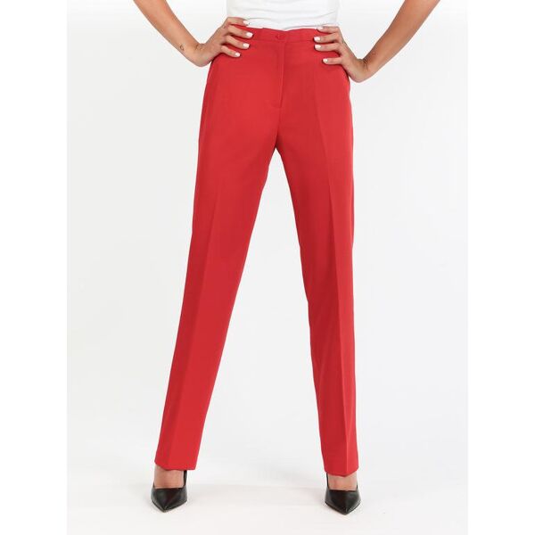 radaus pantalone donna gamba dritta pantaloni eleganti donna rosso taglia 44