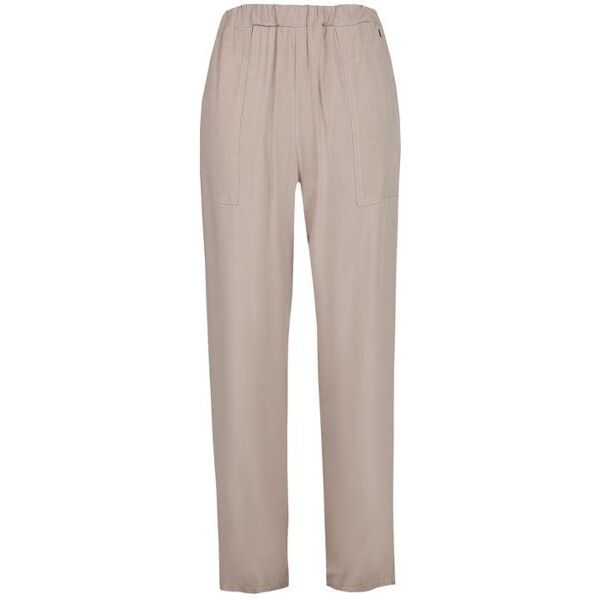 kisha pantalone largo con tascone pantaloni eleganti donna beige taglia s