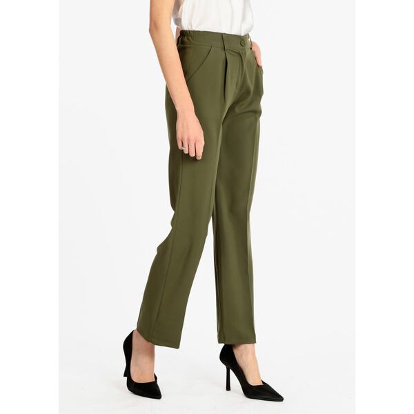 frenetika pantaloni a gamba larga da donna pantaloni eleganti donna verde taglia m