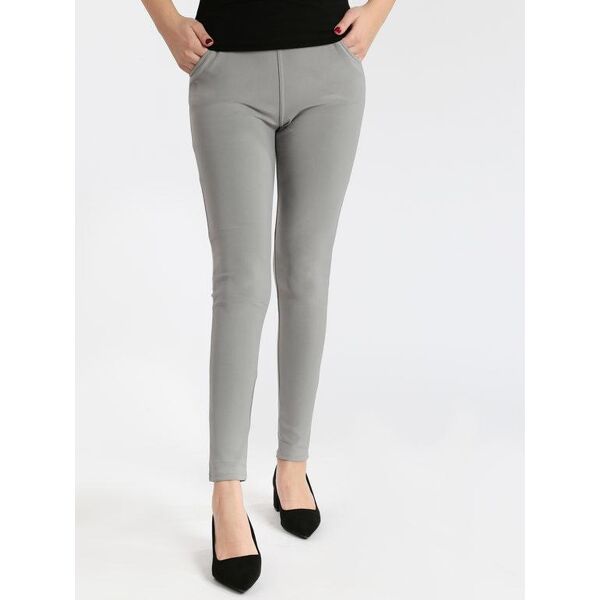 solada pantaloni aderenti a sigaretta leggings donna grigio taglia m/l