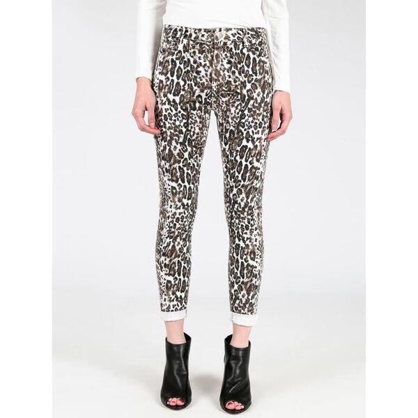 solada pantaloni con stampa animalier pantaloni casual donna multicolore taglia m