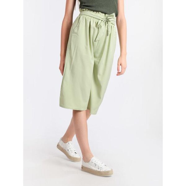 solada pantaloni donna culotte a 3/4 pantaloni casual donna verde taglia m/l