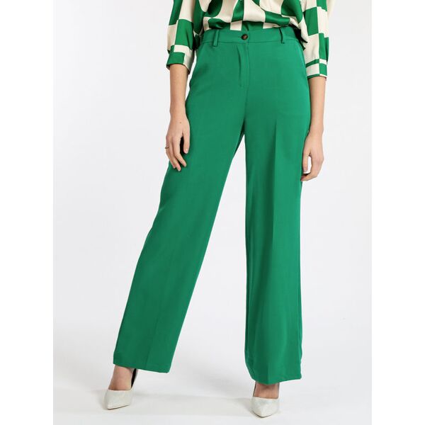 melitea pantaloni donna eleganti a gamba larga pantaloni eleganti donna verde taglia unica