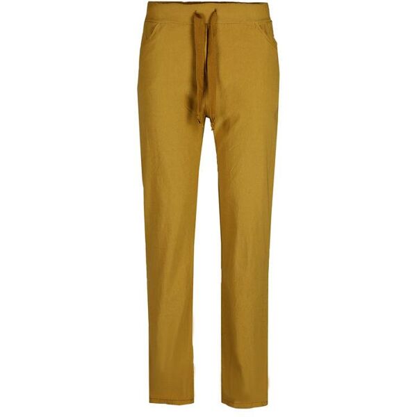 solada pantaloni elasticizzati pantaloni casual donna giallo taglia unica