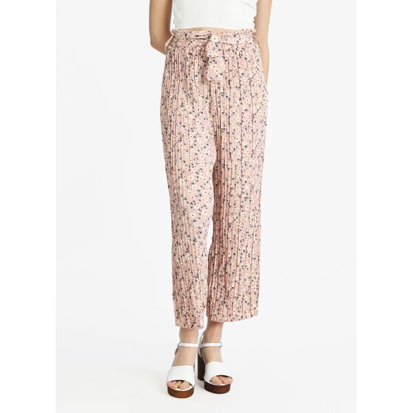 airisa pantaloni leggeri donna a gamba larga a fiori pantaloni casual donna rosa taglia x/2xl