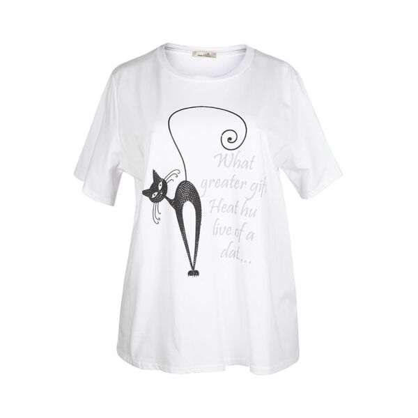 h20 t-shirt donna con scritta taglie forti taglie forti donna bianco taglia unica