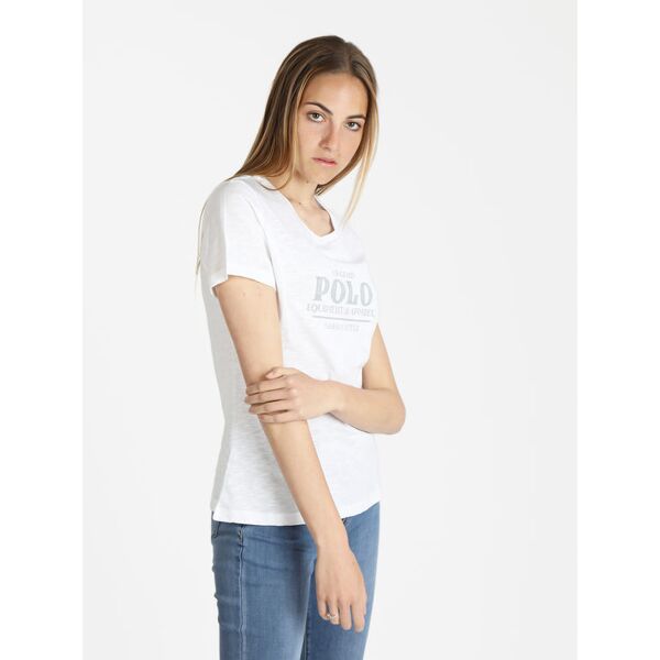 u.s. grand polo t-shirt manica corta donna con scritta t-shirt manica corta donna bianco taglia m