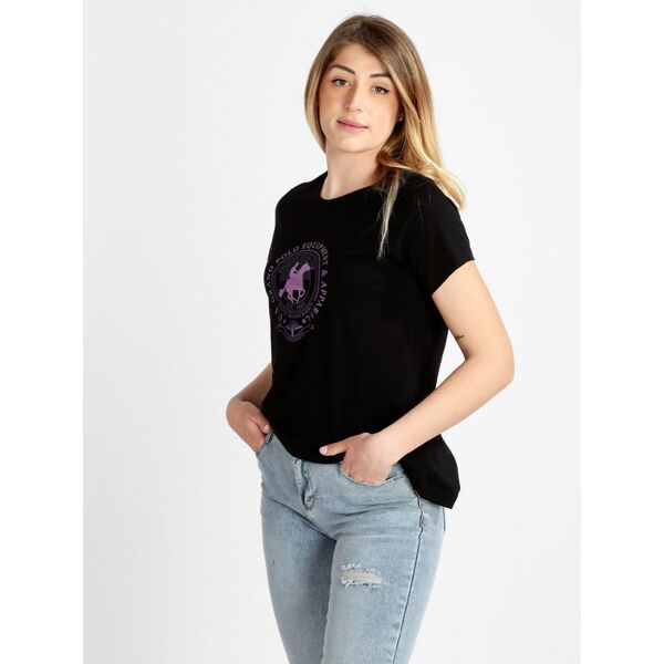 u.s. grand polo t-shirt manica corta donna con stampa t-shirt manica corta donna nero taglia l