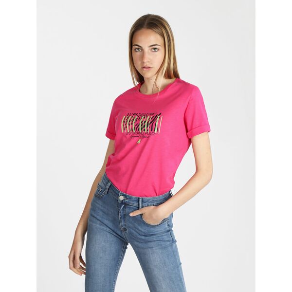 u.s. grand polo t-shirt manica corta donna con stampa t-shirt manica corta donna fucsia taglia s