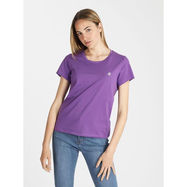 u.s. grand polo t-shirt manica corta donna monocolore t-shirt manica corta donna viola taglia l