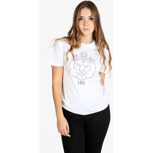 solada t-shirt manica corta donna segno zodiacale leone t-shirt manica corta donna bianco taglia 3xl