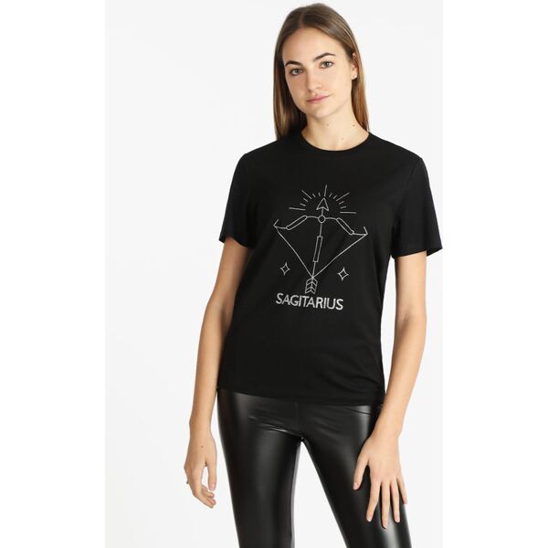 solada t-shirt manica corta donna segno zodiacale sagittario t-shirt manica corta donna nero taglia xl