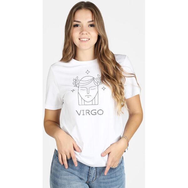 solada t-shirt manica corta donna segno zodiacale vergine t-shirt manica corta donna bianco taglia xxl