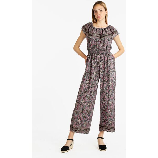 solada tuta lunga jumpsuit a fantasia jumpsuit donna grigio taglia unica