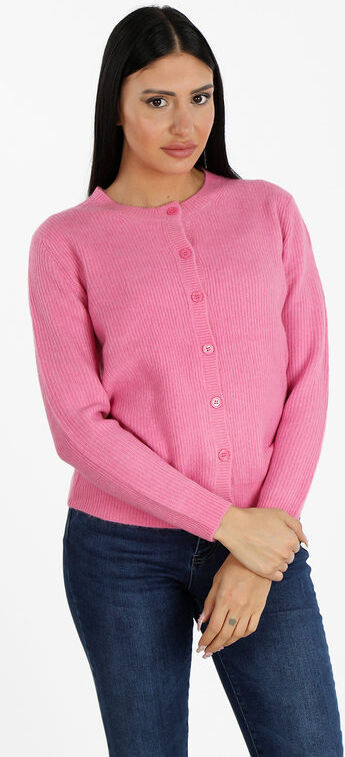 lois & pepe cardigan donna girocollo misto lana cardigan donna rosa taglia m/l