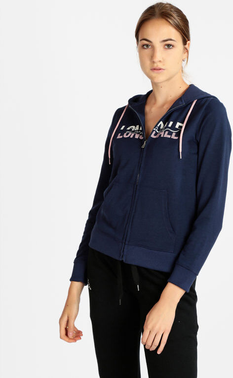 lonsdale felpa donna con cappuccio e zip felpe leggere donna blu taglia l